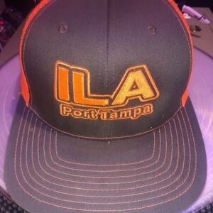 ILA Hat in Hi-Vis Orange Tampa Dockworkers